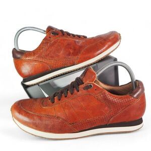Trask Leather Casual Sneakers Cognac Brown 30-1340 Men's 8M